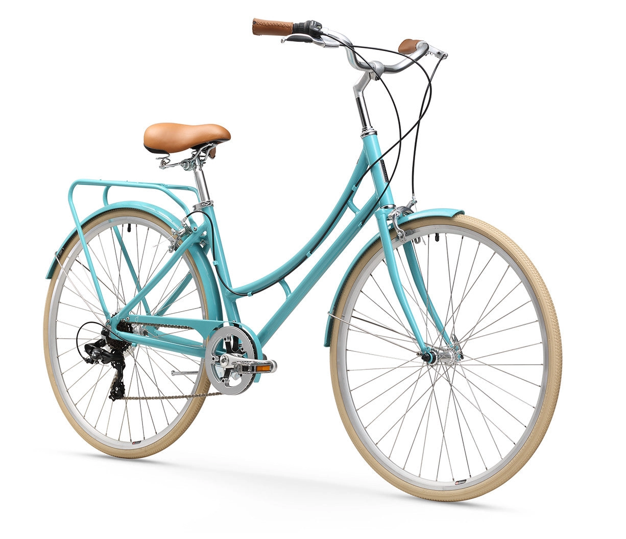 sixthreezero Ride in the Park Women's 7 Speed Touring City Bike with Rear Rack