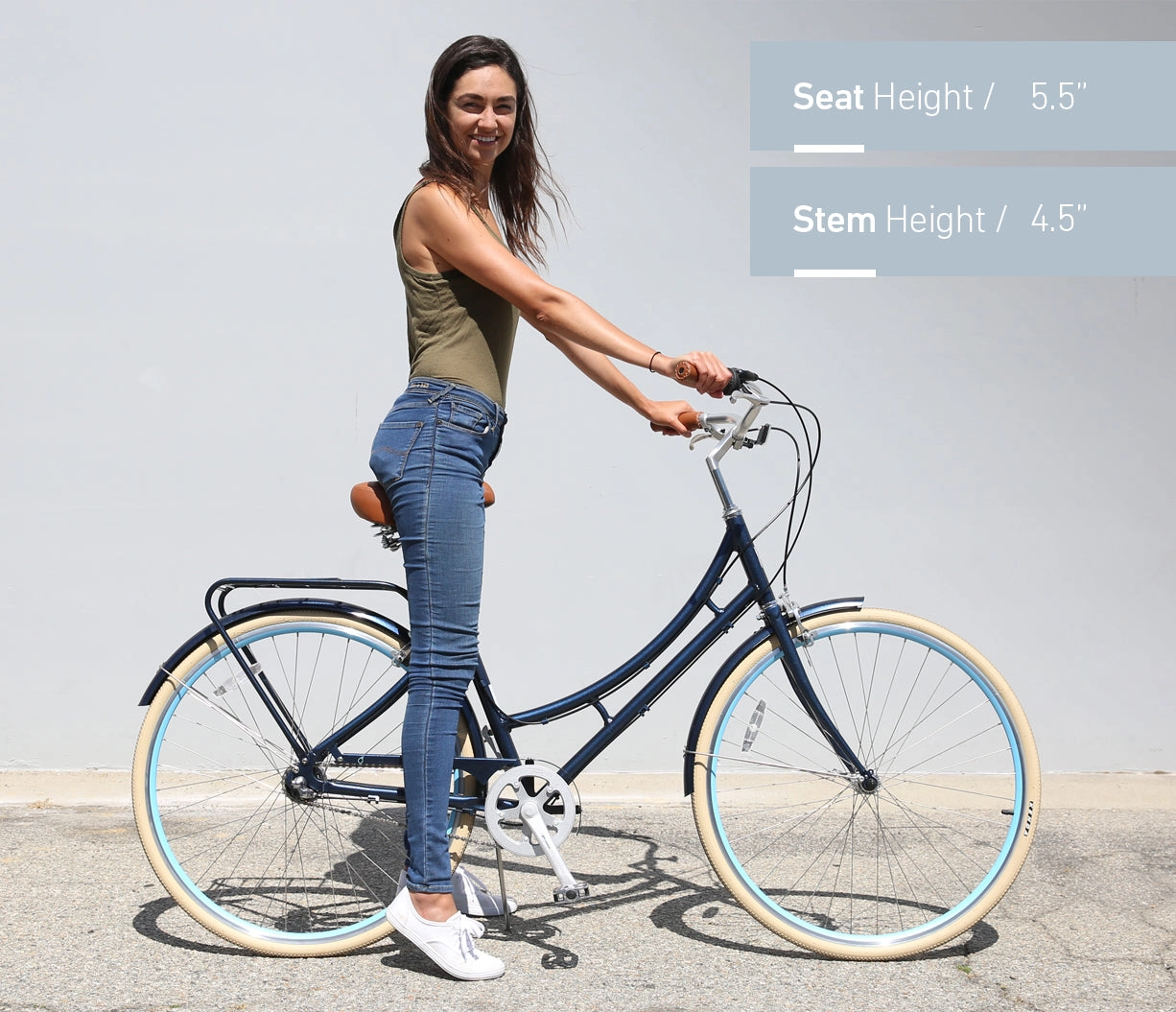 sixthreezero Ride in the Park Women's 7 Speed Touring City Bike with Rear Rack