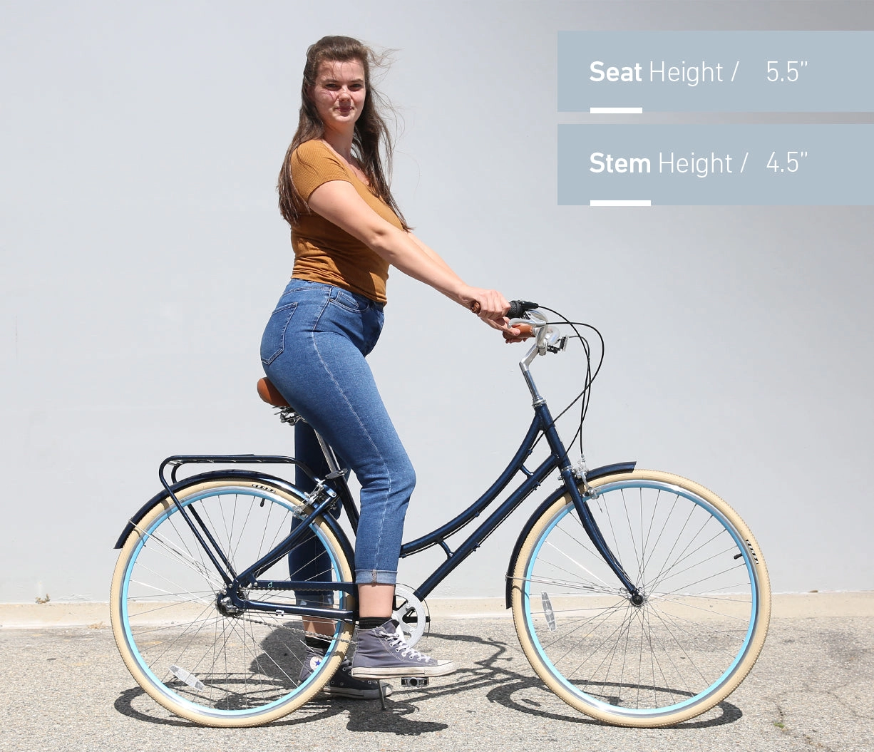sixthreezero Ride in the Park Women's 7 Speed Touring City Bike with Rear Rack
