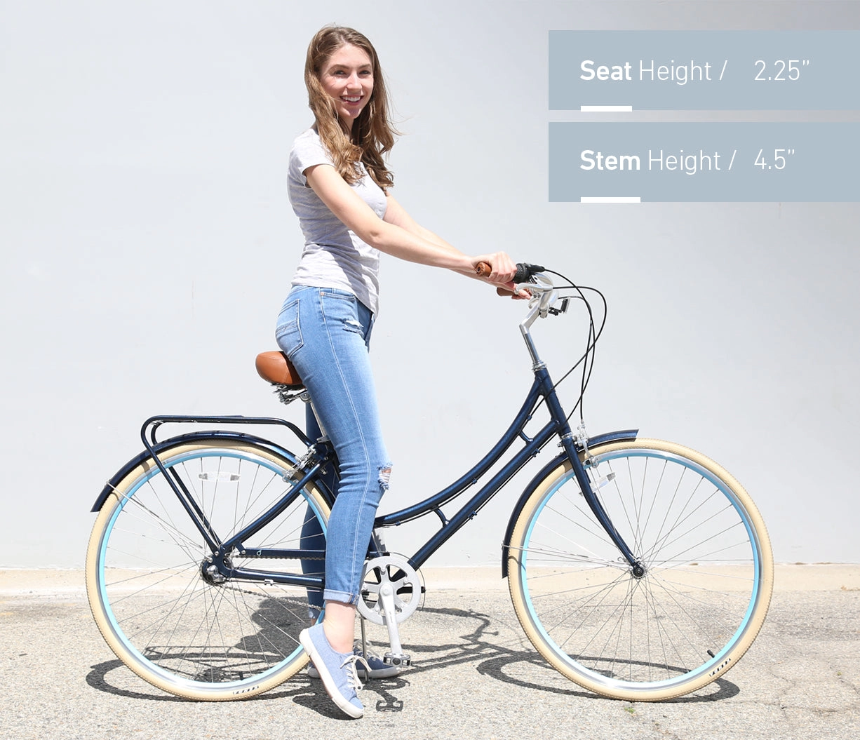 sixthreezero Ride in the Park Women's 7 Speed Touring City Bike with Rear Rack