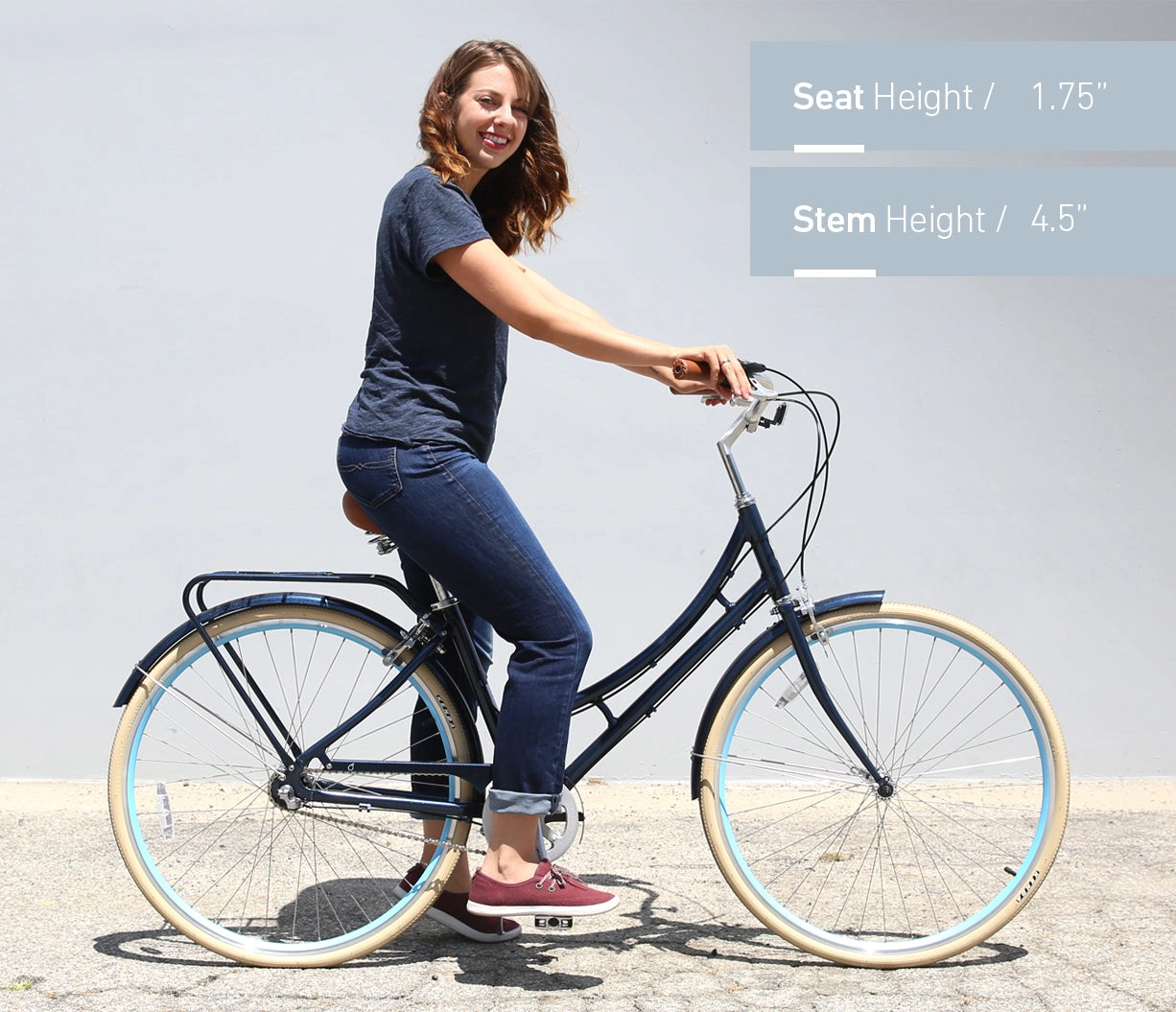 sixthreezero Ride in the Park Women's 7 Speed Touring City Bike with Rear Rack