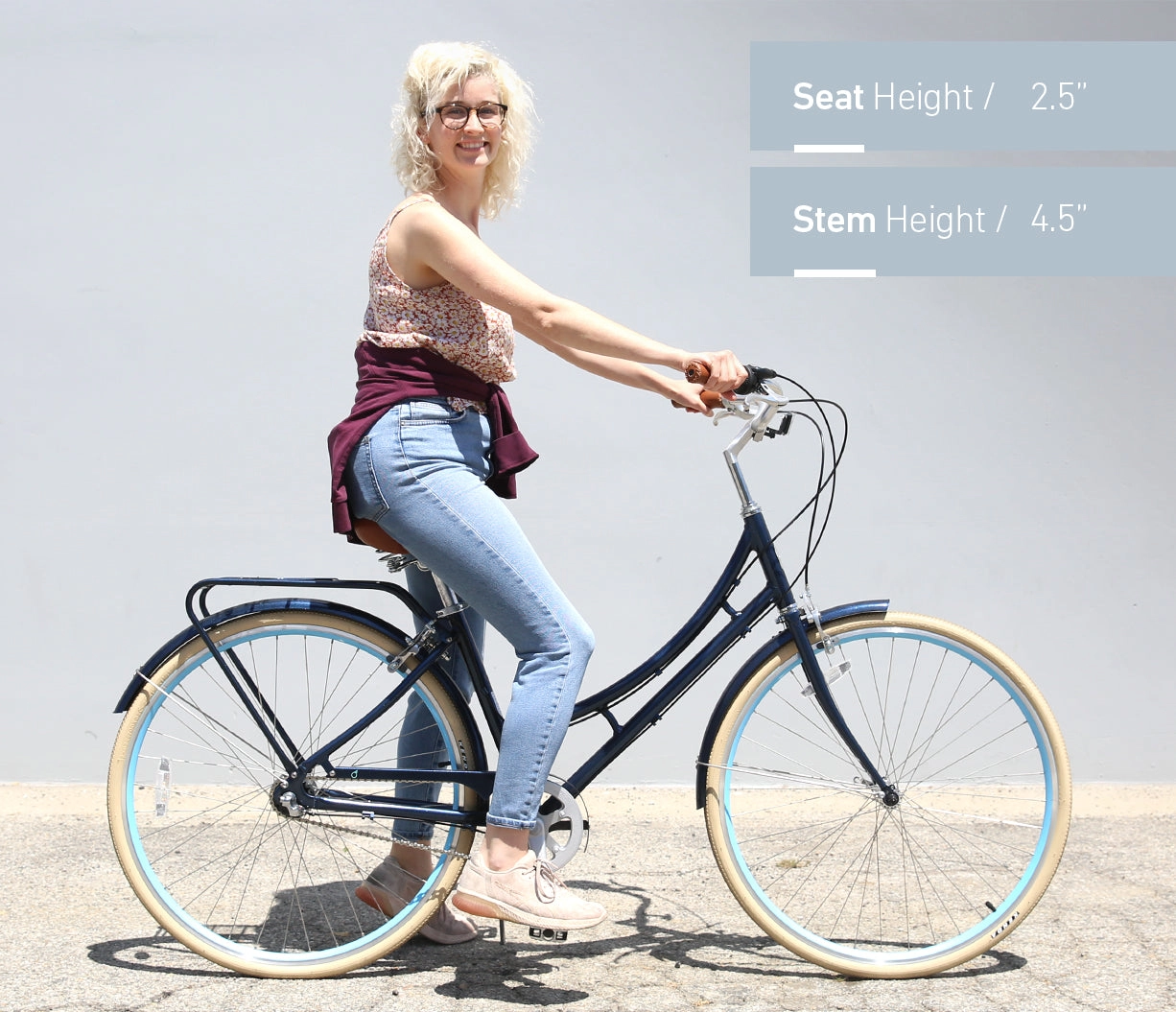 sixthreezero Ride in the Park Women's 7 Speed Touring City Bike with Rear Rack