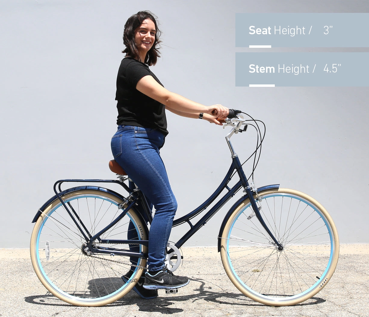 sixthreezero Ride in the Park Women's 7 Speed Touring City Bike with Rear Rack