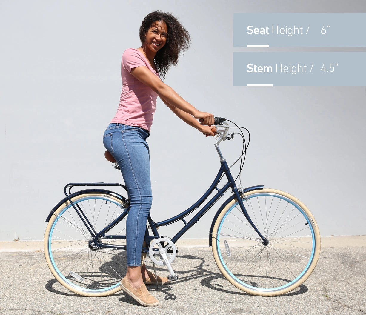 sixthreezero Ride in the Park Women's 7 Speed Touring City Bike with Rear Rack