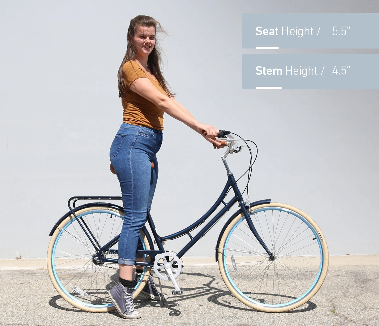 sixthreezero Ride in the Park Women's 7 Speed Touring City Bike with Rear Rack