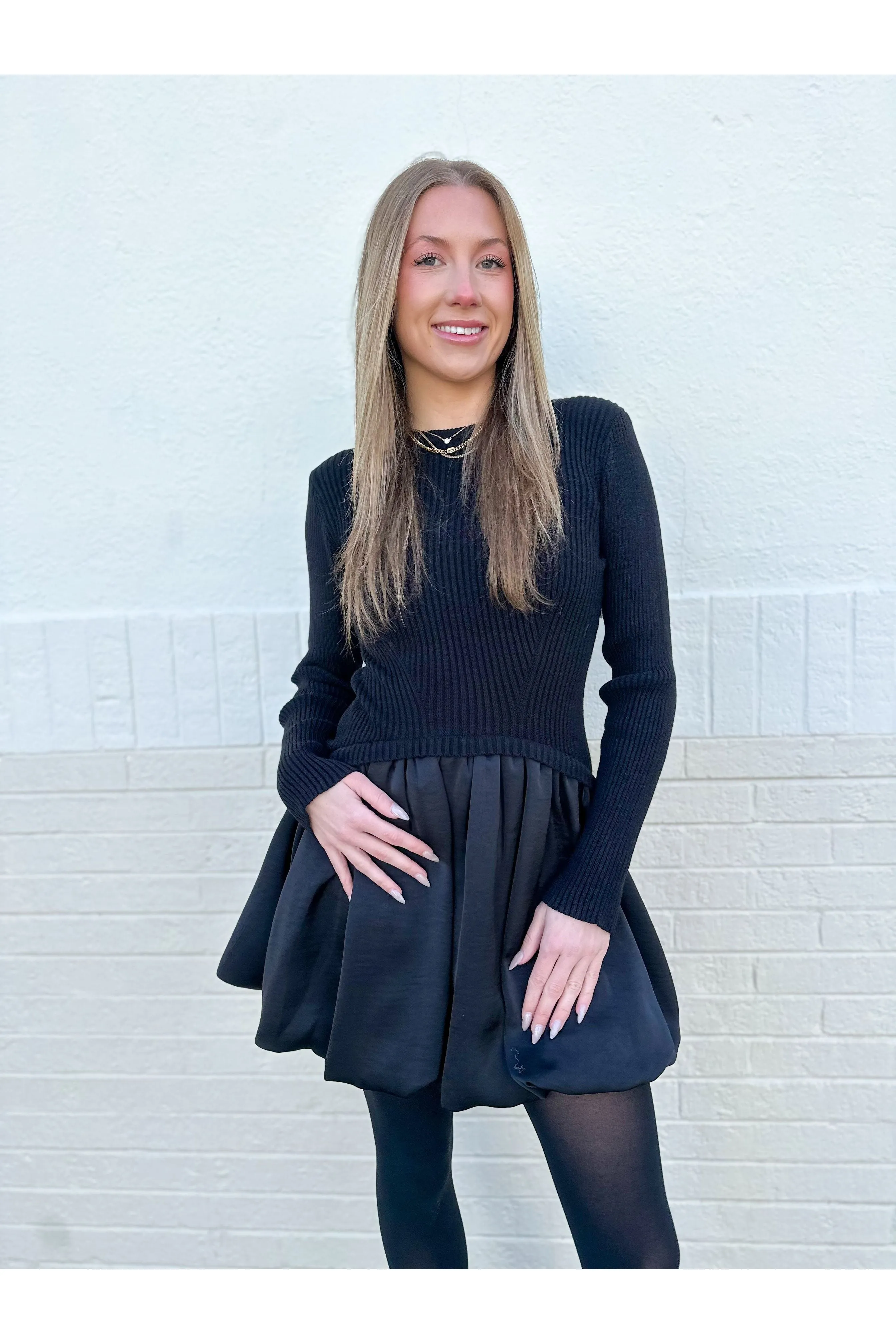 So Charmed Sweater Mini Dress