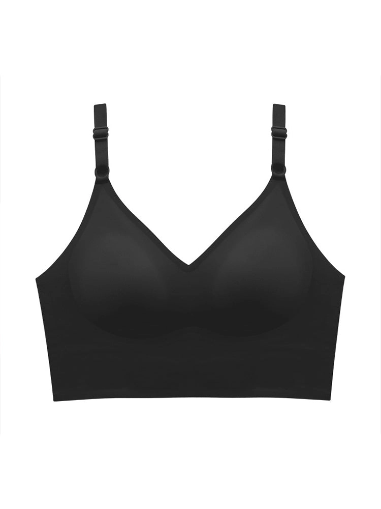 Soft Comfortable Beauty Back Backless Wireless Bra with Spaghetti Adjustable Straps