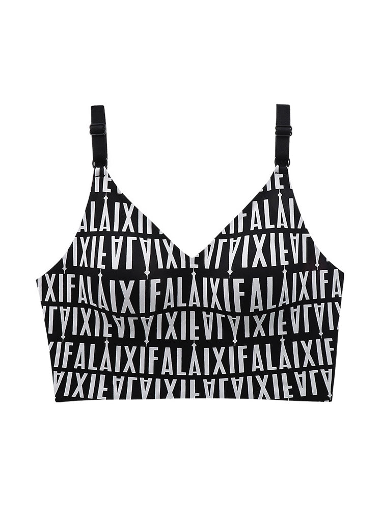Soft Comfortable Beauty Back Backless Wireless Bra with Spaghetti Adjustable Straps