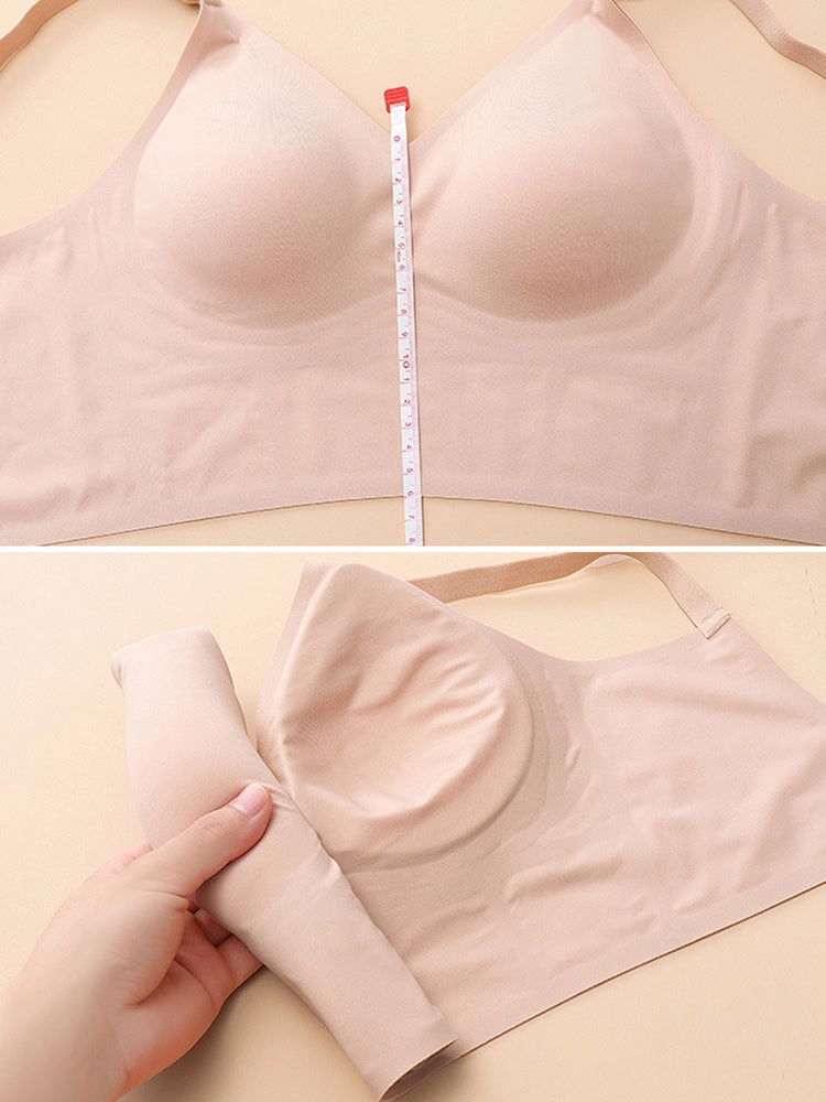 Soft Comfortable Beauty Back Backless Wireless Bra with Spaghetti Adjustable Straps