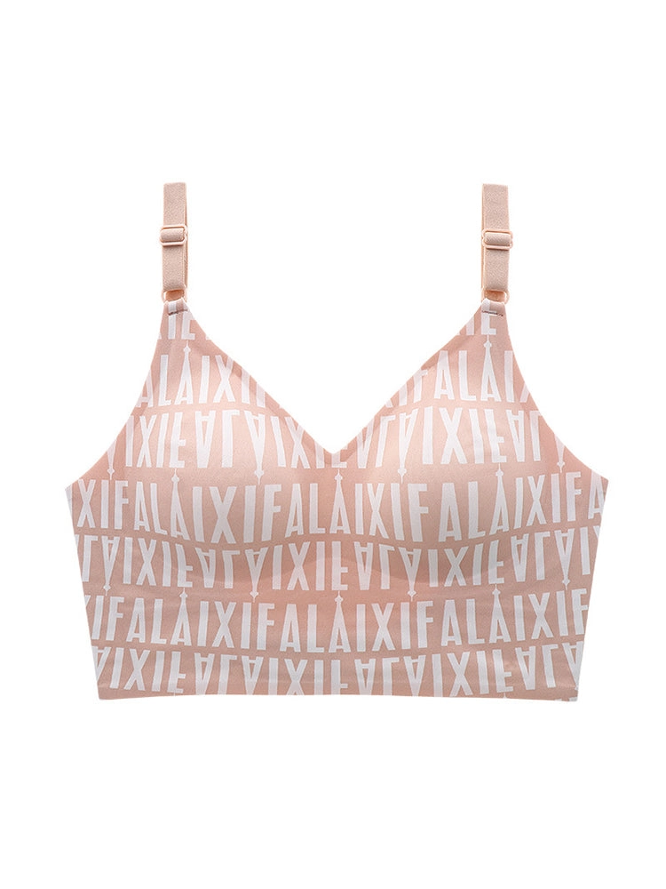 Soft Comfortable Beauty Back Backless Wireless Bra with Spaghetti Adjustable Straps
