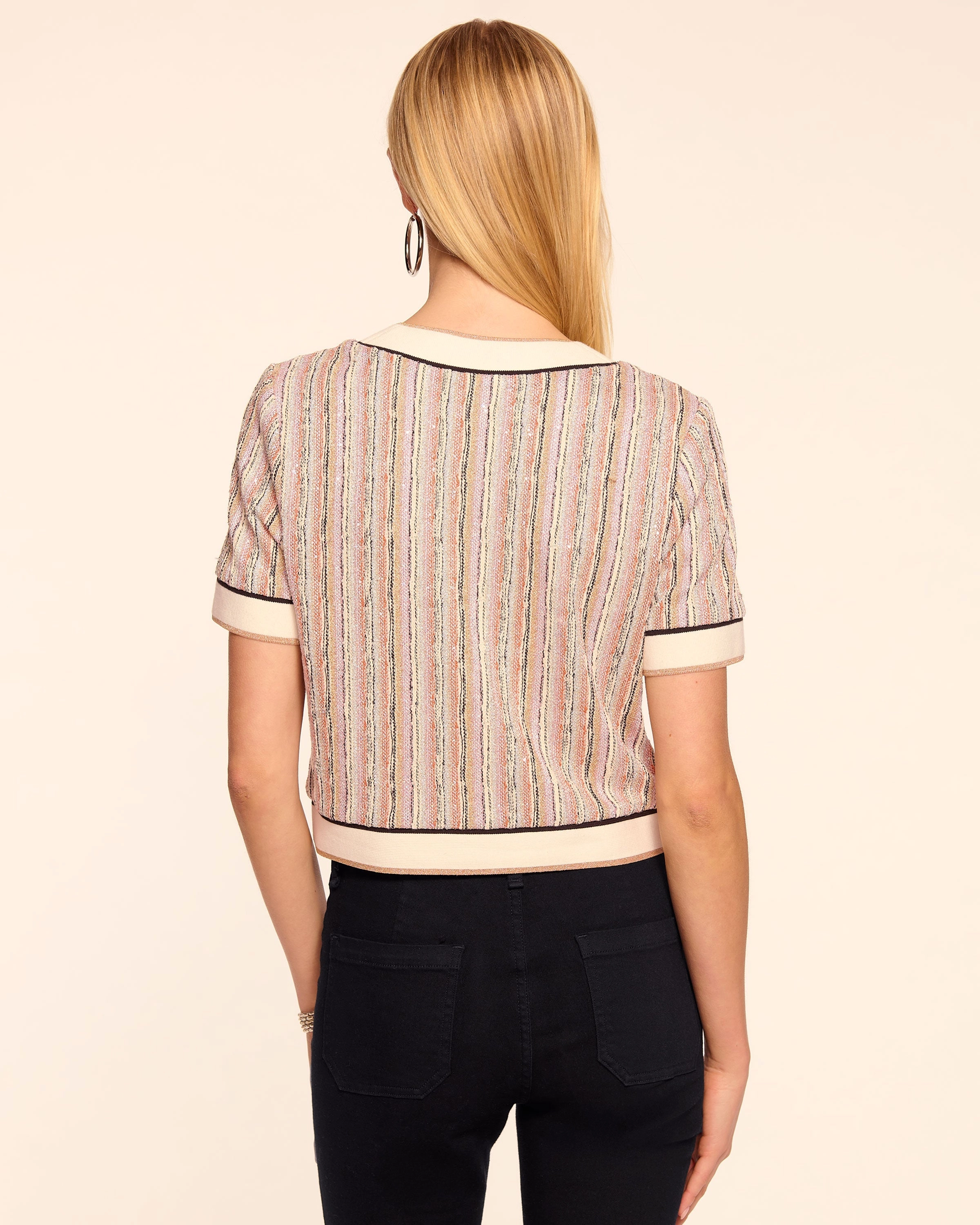 Sterling Sequin Knit Short Sleeve Jacket