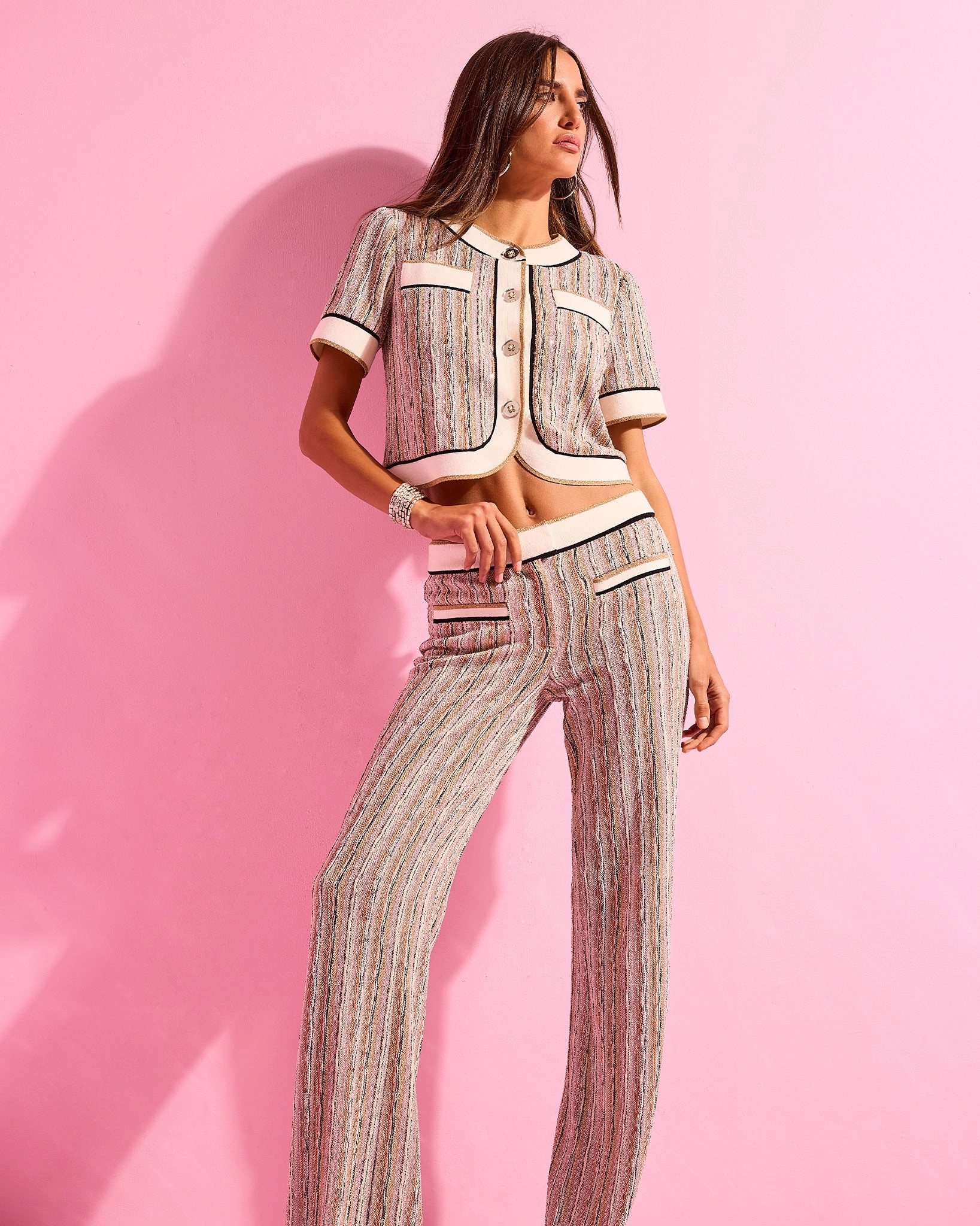 Sterling Sequin Knit Short Sleeve Jacket