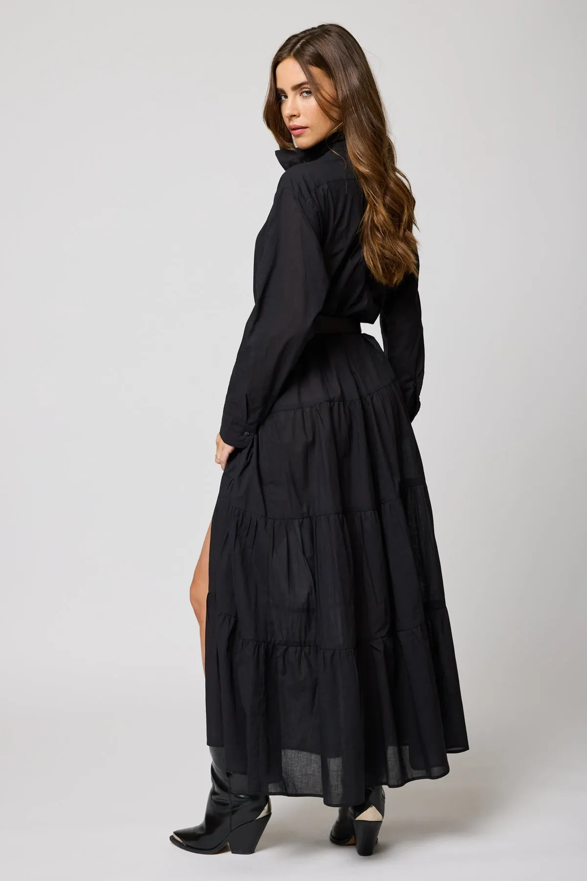 THE TIERED SHIRT MAXI DRESS