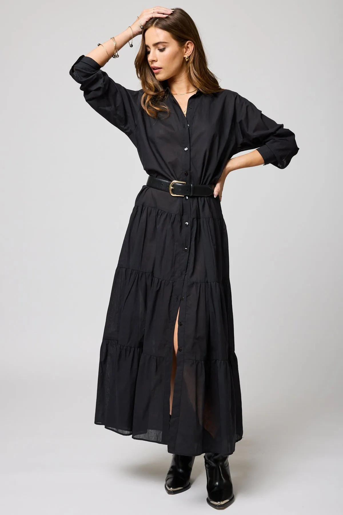 THE TIERED SHIRT MAXI DRESS