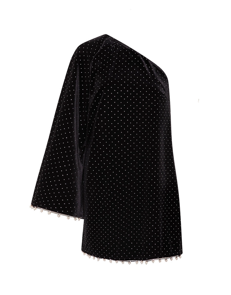 Vida Velvet Mini Dress - Crystal Black - SALE