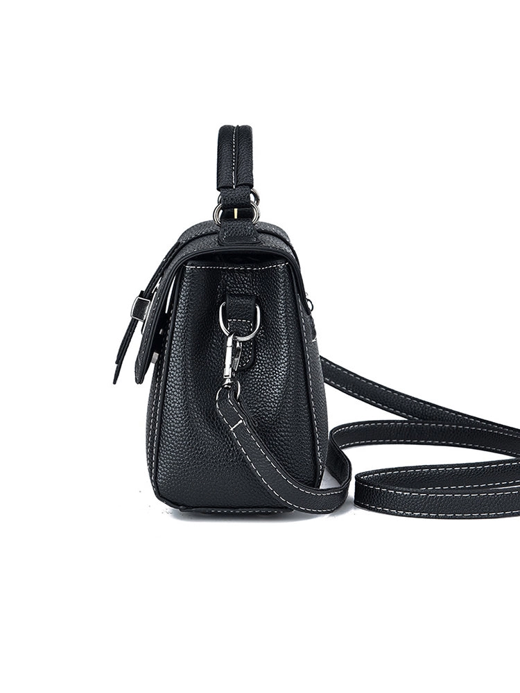 Women's Causal Soft Litchi PU Leather Crossbody Bag Handbag